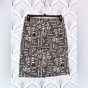 Worthington Black and White Midi Pencil Skirt size 12 NWOT